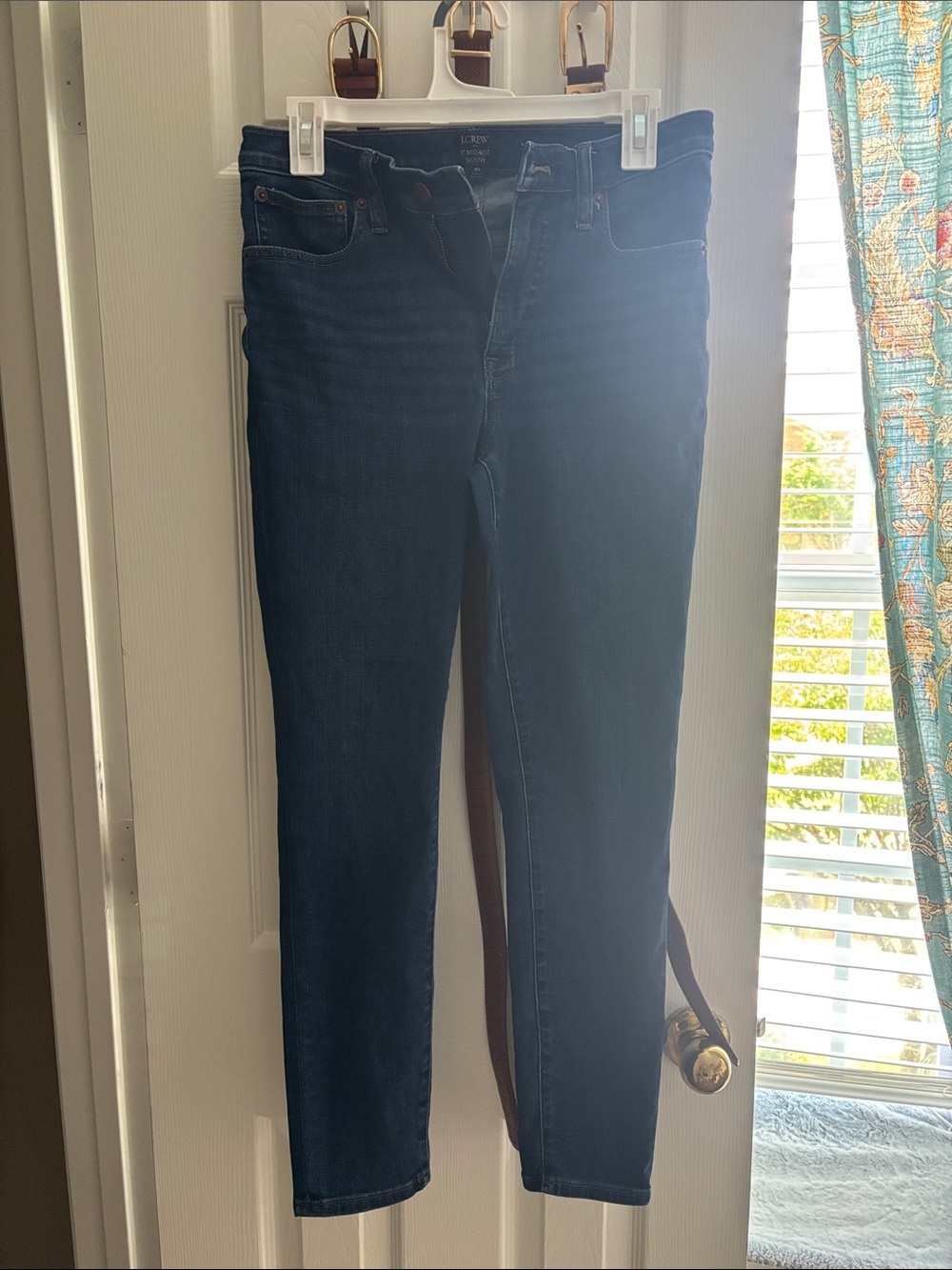 J. Crew Dark Indigo High-Rise Skinny Jeans